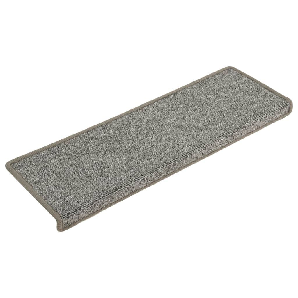 Stufenmatten 15 Stk. 65x21x4 cm Hellgrau Rechteckiger Rand