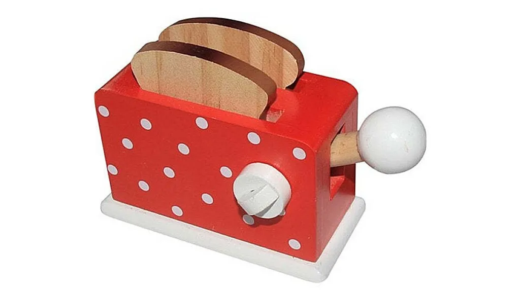 Grille-pain enfant Simply For Kids en bois : un jouet rouge sans BPA