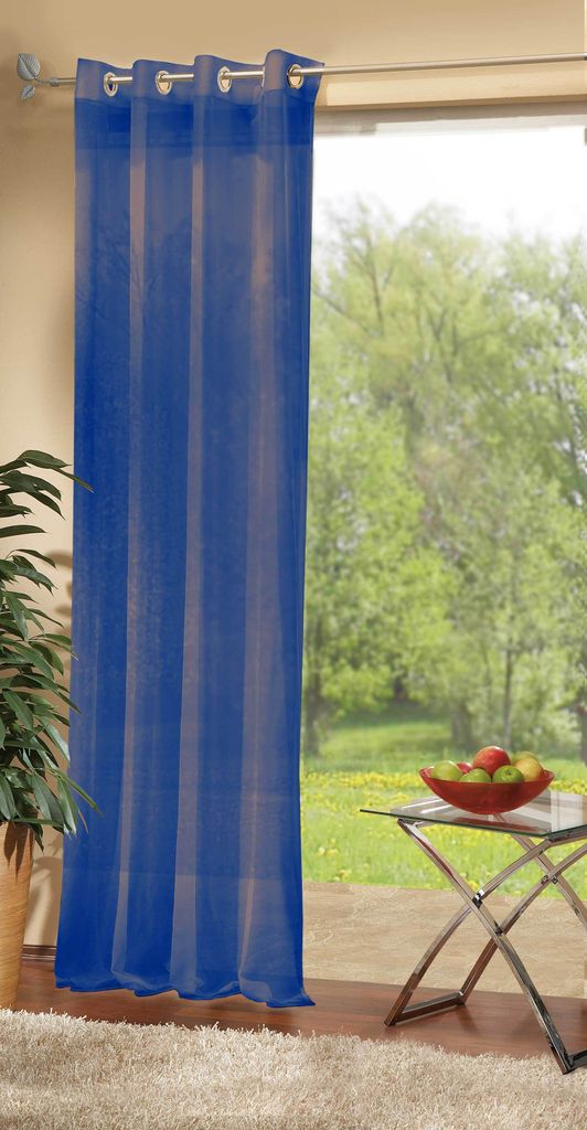Voile Ösen Schal UNI, HxB 175x140 cm, Royalblau, 20332