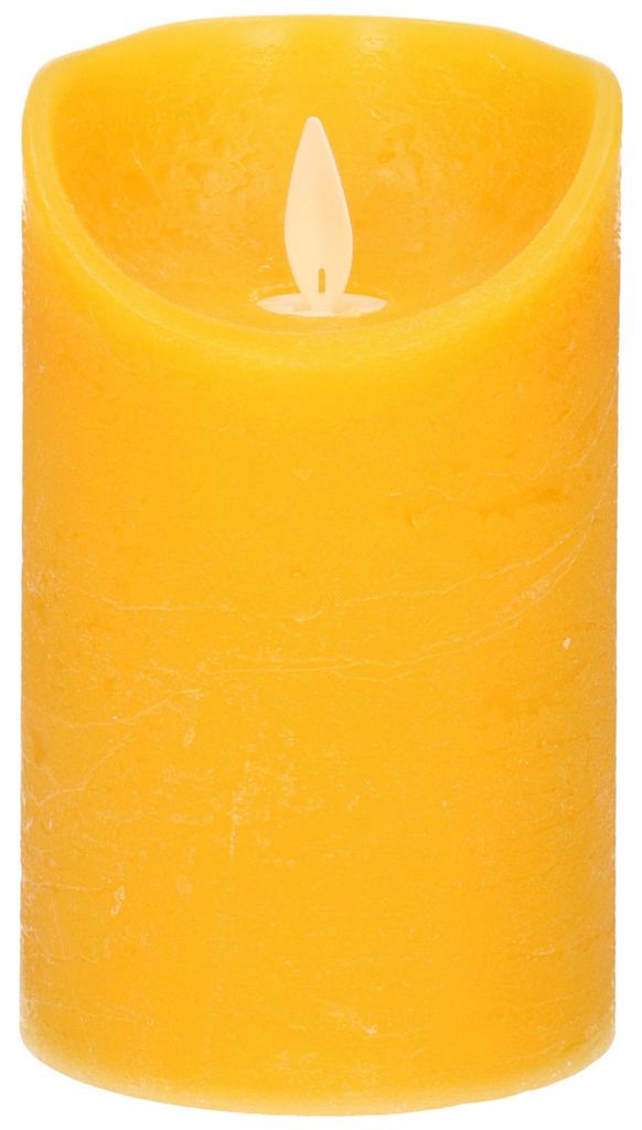 Anna's Collection Stumpfe Led-Kerze - ockergelb - 12,5 x Produktbild 