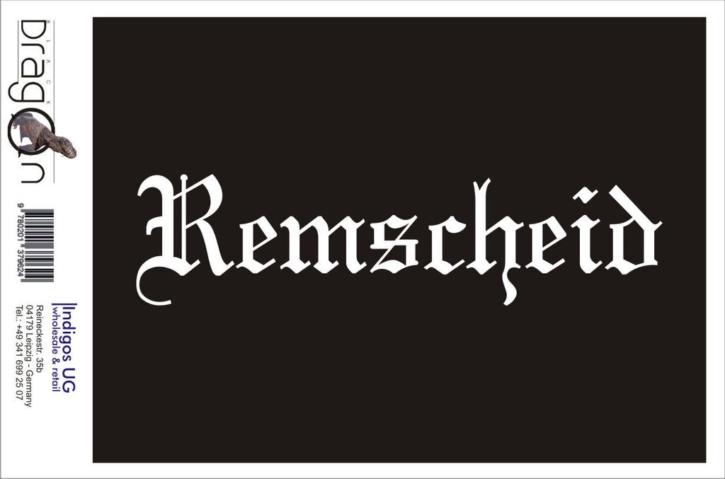 Aufkleber / Autoaufkleber - JDM / Die cut / Auto / OEM - Stadt Remscheid - 200x50mm rot - Heckscheibe / Heckscheibenaufkleber