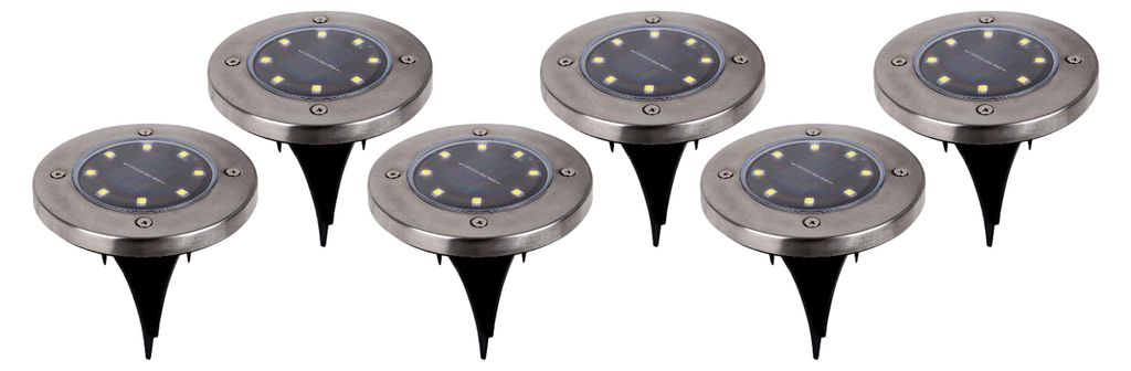 6er-Set LED Solar-/Bodenerdspieß "KIAN" Ø: 12 cm, Lampe für Produktbild 
