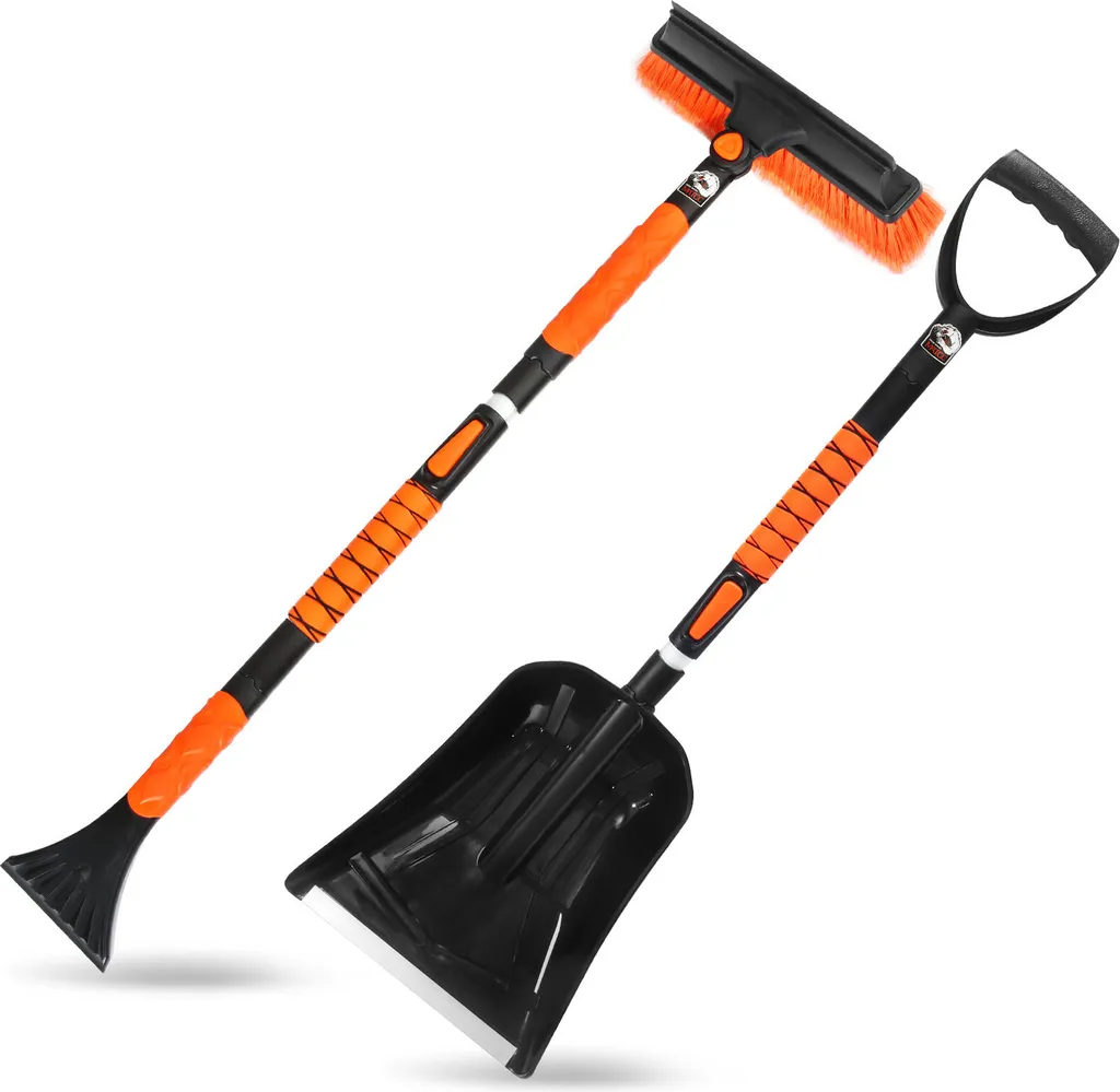 MATCC Kit Rimozione Neve 3-in-1: Spazzola, Raschiaghiaccio e Squeegee