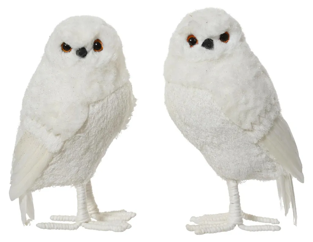 Hibou Kaemingk en Polyester 14x13x25 cm - Statuette Décorative Animale