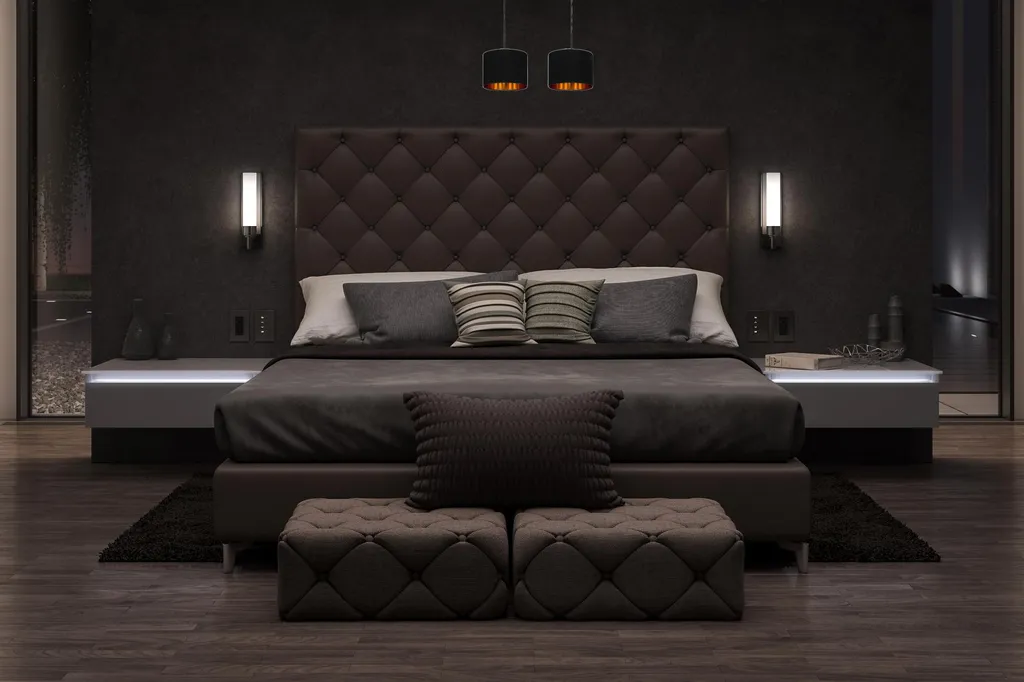 Plafonnier en velours noir Lampe de plafond design moderne à 2 feux - 6