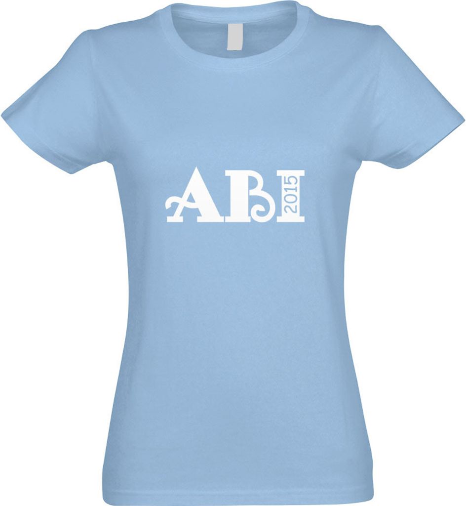 Kiwistar - T-Shirt tailliert - Damen - himmelblau - Abi 2013 Motiv 2 - mit Motiv Bedruckt - Funshirt Design - Sport - Freizeit - Damen - XL