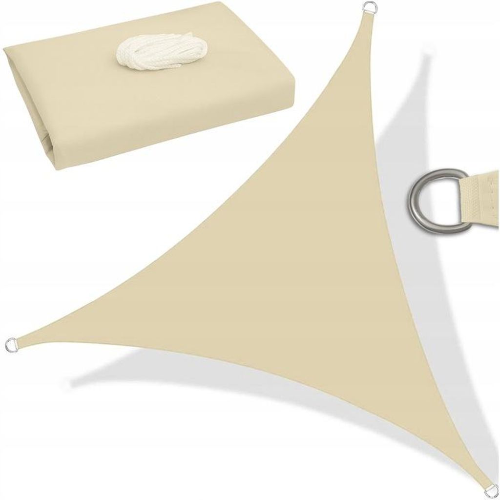 Sonnensegel 4x4m Beige Wasserdicht Garten Sonnenschutz Markise Terrassen Segel UV Schutz Outdoor Beschattung Mit Befestigung
