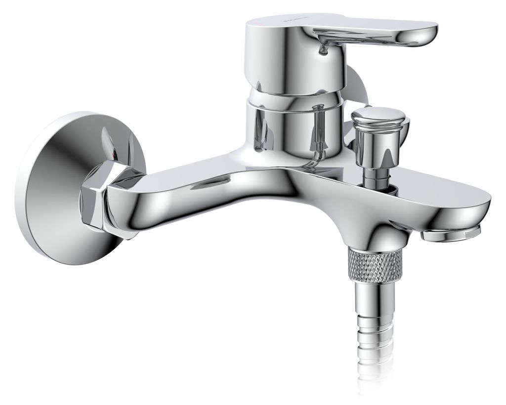 SCHÜTTE Badewannenarmatur VICO, Mischbatterie Badewanne, Wasserhahn Bad, Wannenarmatur in Chrom