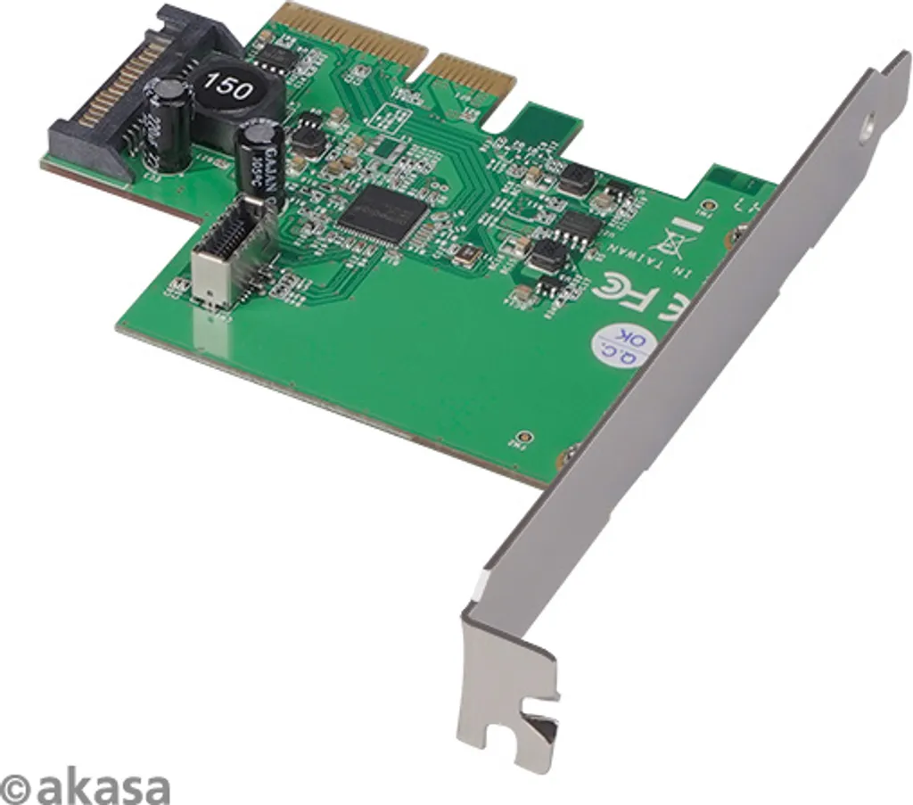 Carte PCIe USB 3.2 Gen 2 Akasa débit 10Gbps avec port interne Type-E