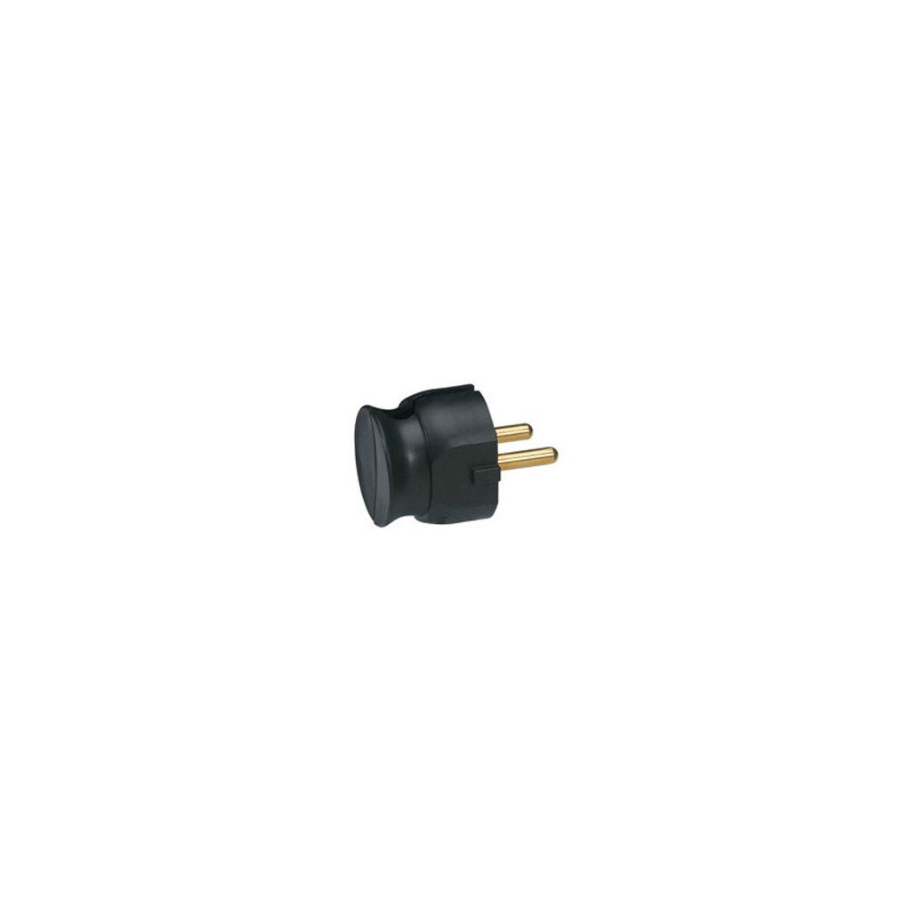 Steckdosen und Stecker - Extra flache Steckdose, maximale Arbeitsleistung 3680W und 16A bei 230V, schwarz - Legrand, 050184.