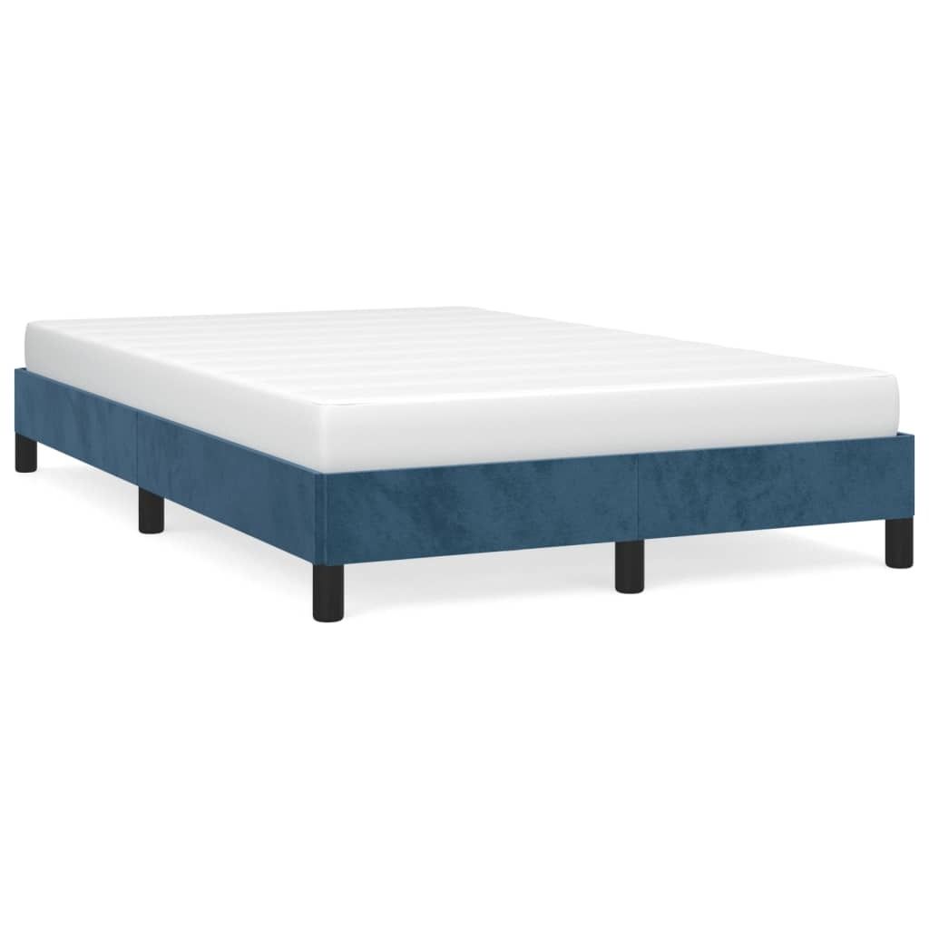 vidaXL Struttura letto senza materasso blu scuro 120x200 cm Immagine del prodotto 
