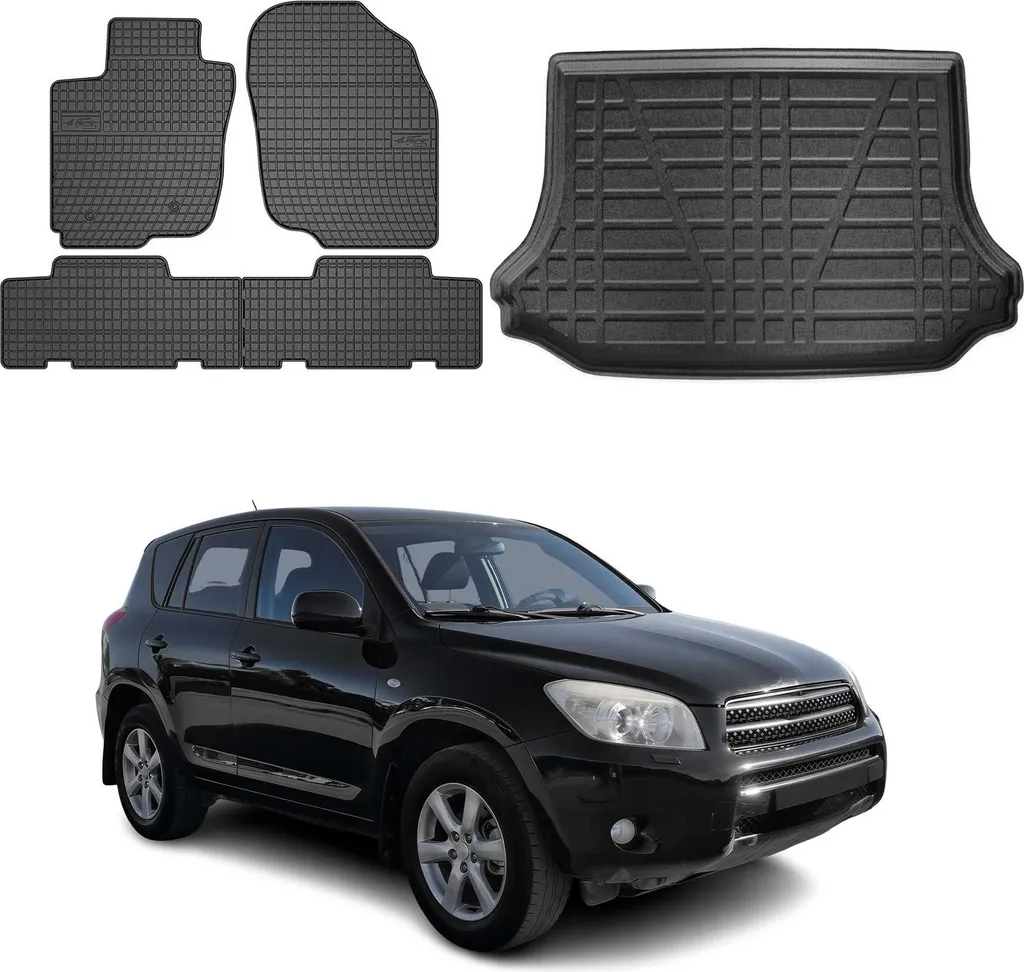 Upgrade Interni Toyota RAV4 2006-2012: Set 5 Tappetini Gomma TPE