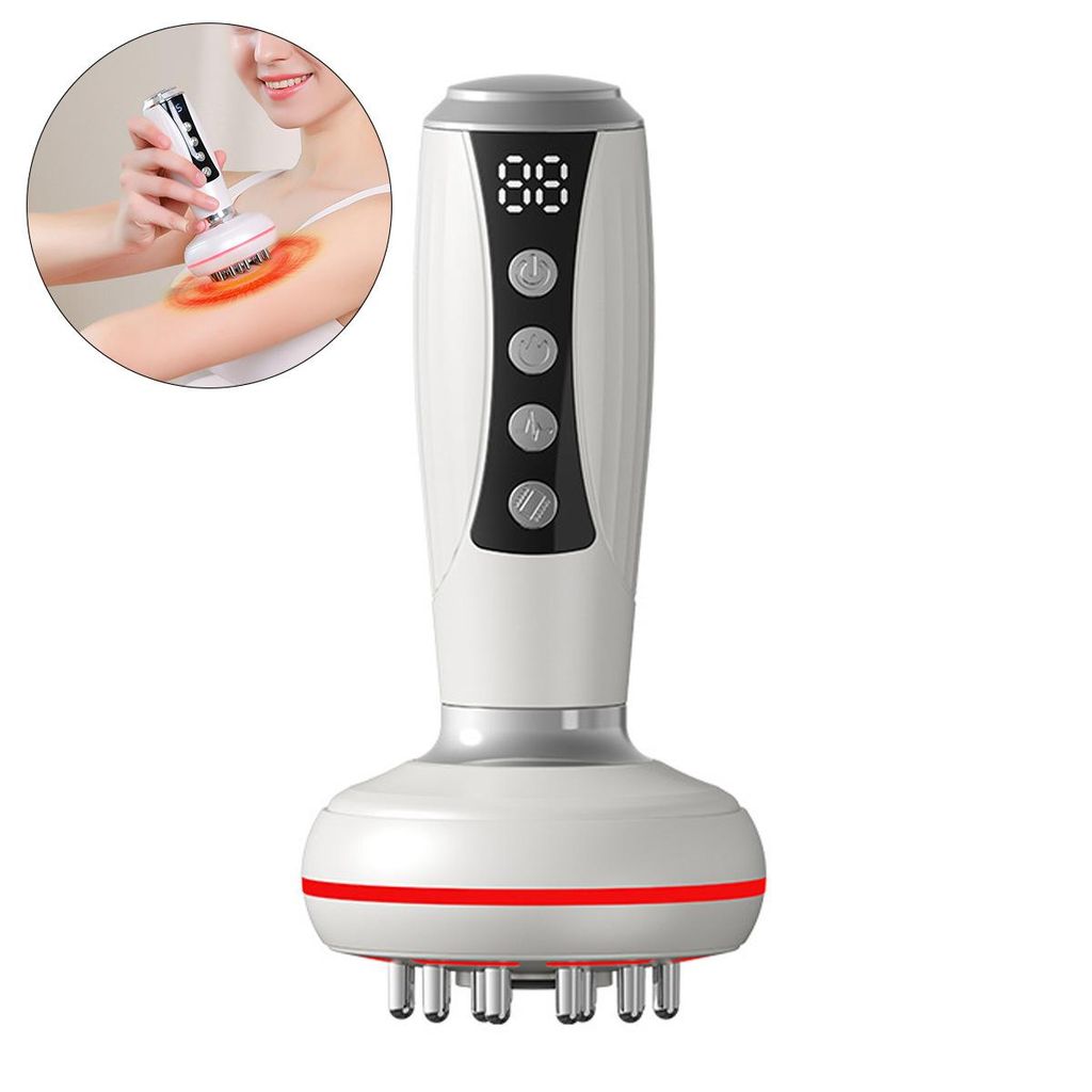 4-in-1 Körpermassagegerät gegen Cellulite, Cellulite Massagegerät, Lymphmassage mit Wärme, Licht & Vibration, 9 Stufen, für Bauch, Beine,Arme,...