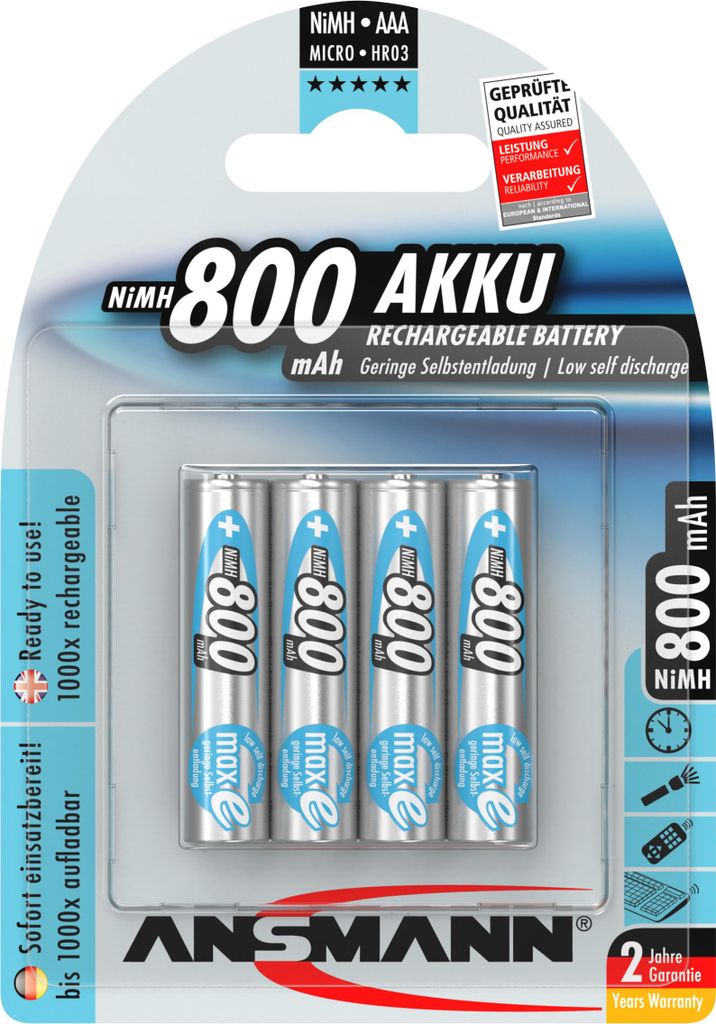 Ansmann maxE Micro AAA Akku im 4er Blister