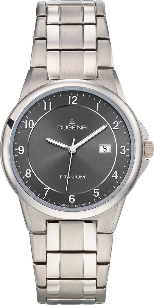 Dugena Herren-Armbanduhr Gent, Quarz, Titangehäuse, Produktbild 