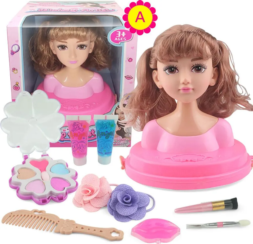 Poupée de maquillage avec tresses magiques et accessoires de coiffure