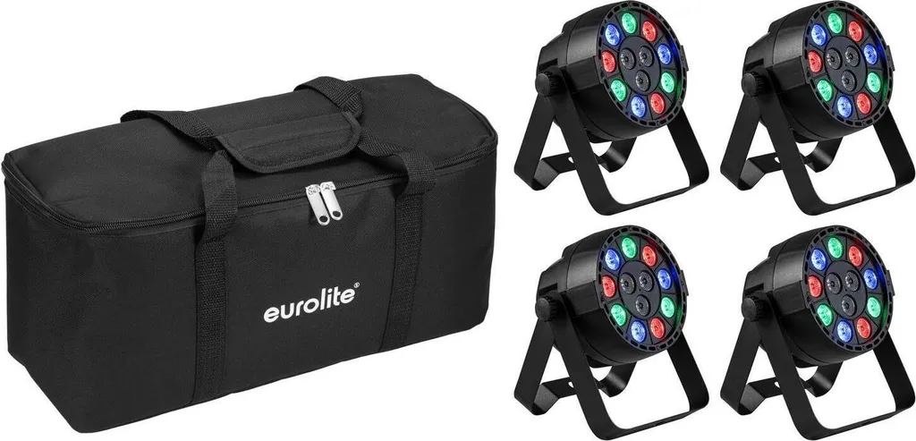 Set 4x Eurolite AKKU Mini PARty RGBW Spot MK2 avec Sac (20000951)