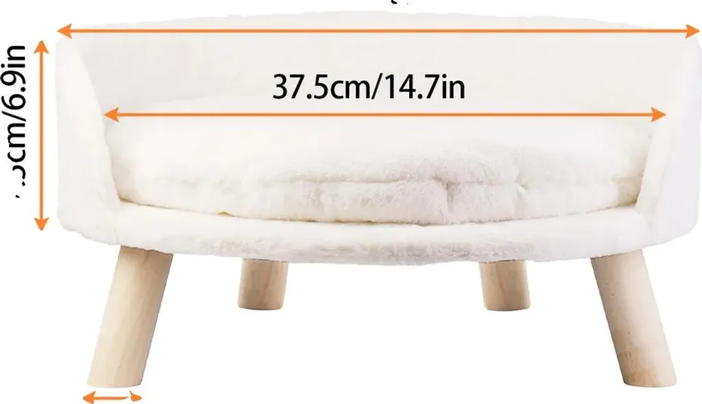 Canapé pour chat surélevé contre le froid, coussin amovible de 41,5 cm