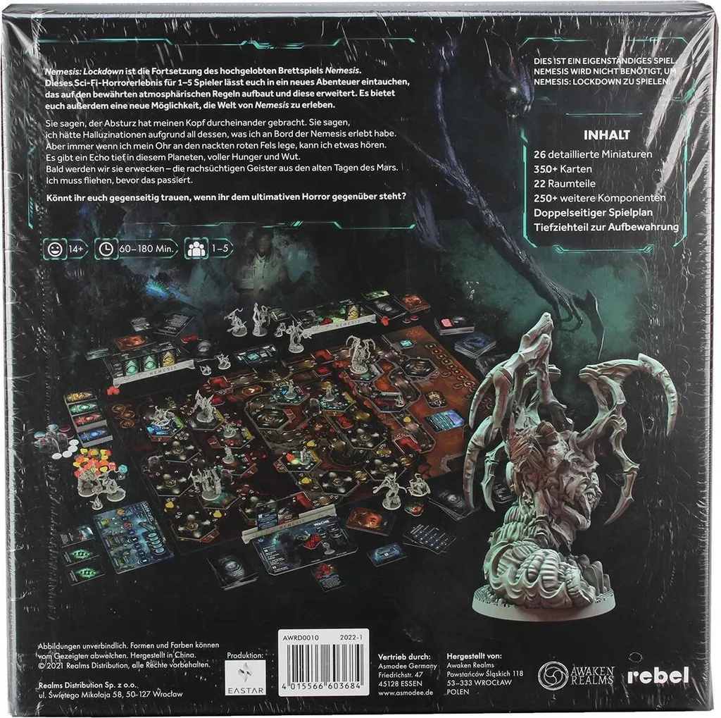 Nemesis Lockdown Jeu de Base - Figurines Détaillées et Horreur Spatiale