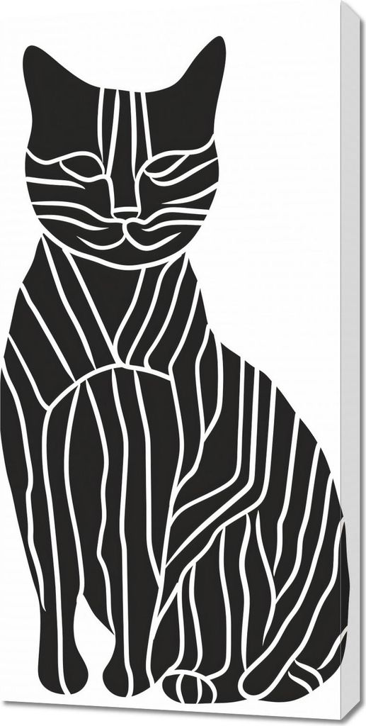 Bild 50x100cm Zebra im Katzenkörper
