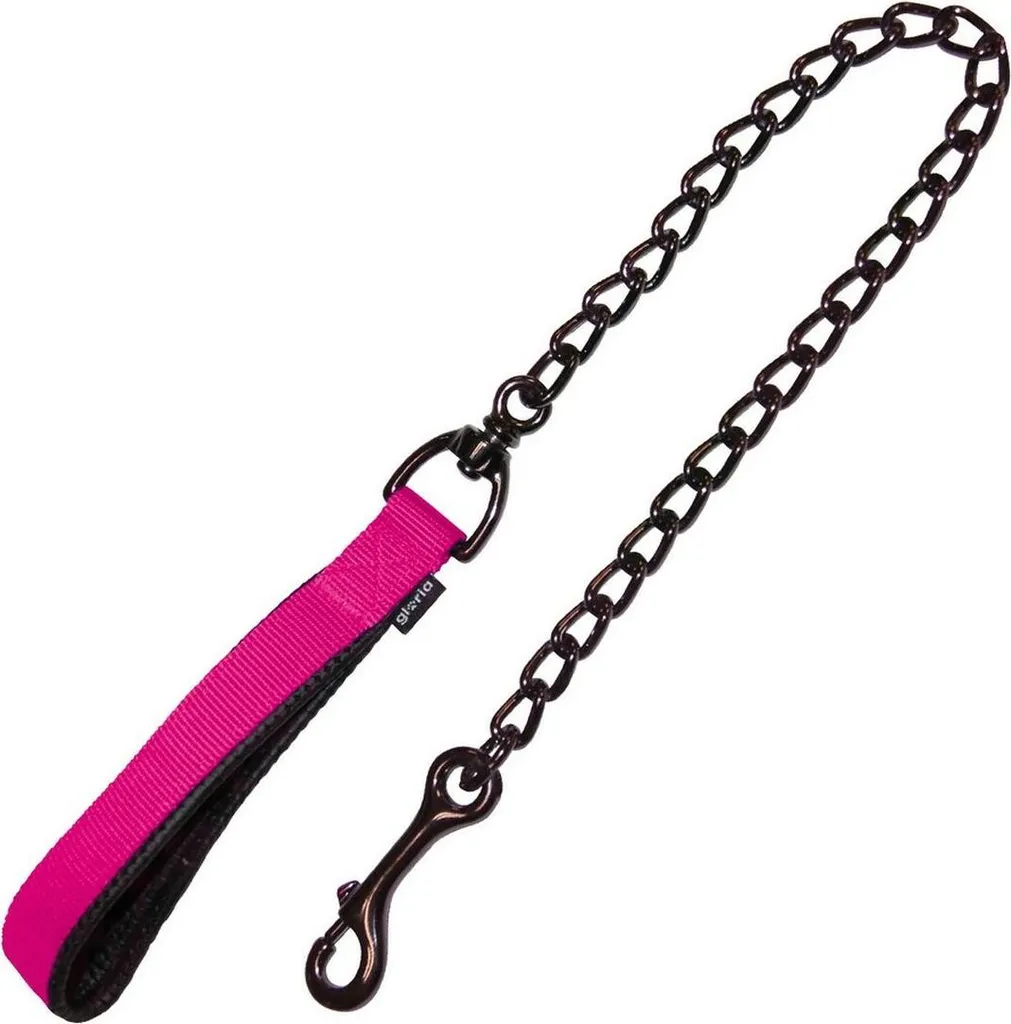 Guinzaglio Corto Gloria Classic Rosa 60cm - Controllo Cane in Acciaio