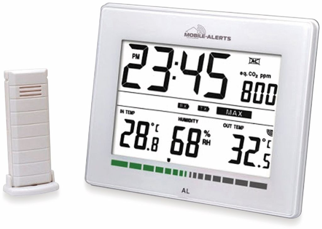 MA10402 Luftgütemonitor, misst die Luftqualität, Alarm via LED bei schlechtem ppm-Wert = Lüftungsempfehlung, Übertragungs auf das Smartphone