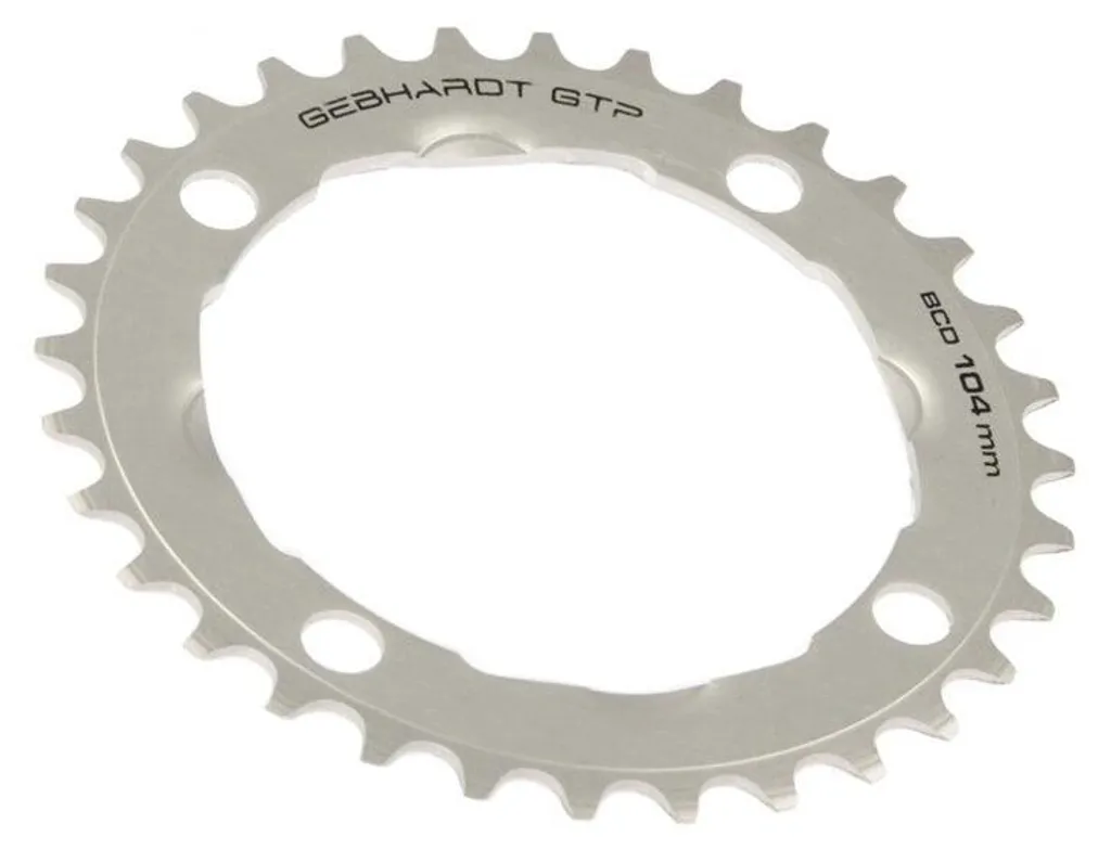 Plateau Gebhardt Feuille de chaîne 32T 4 trous argent pour vélo