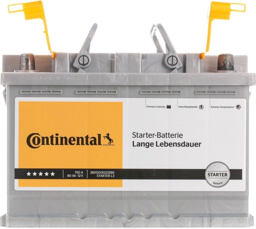 Continental Starterbatterie 12V 80Ah 750A/EN L3 Batterie