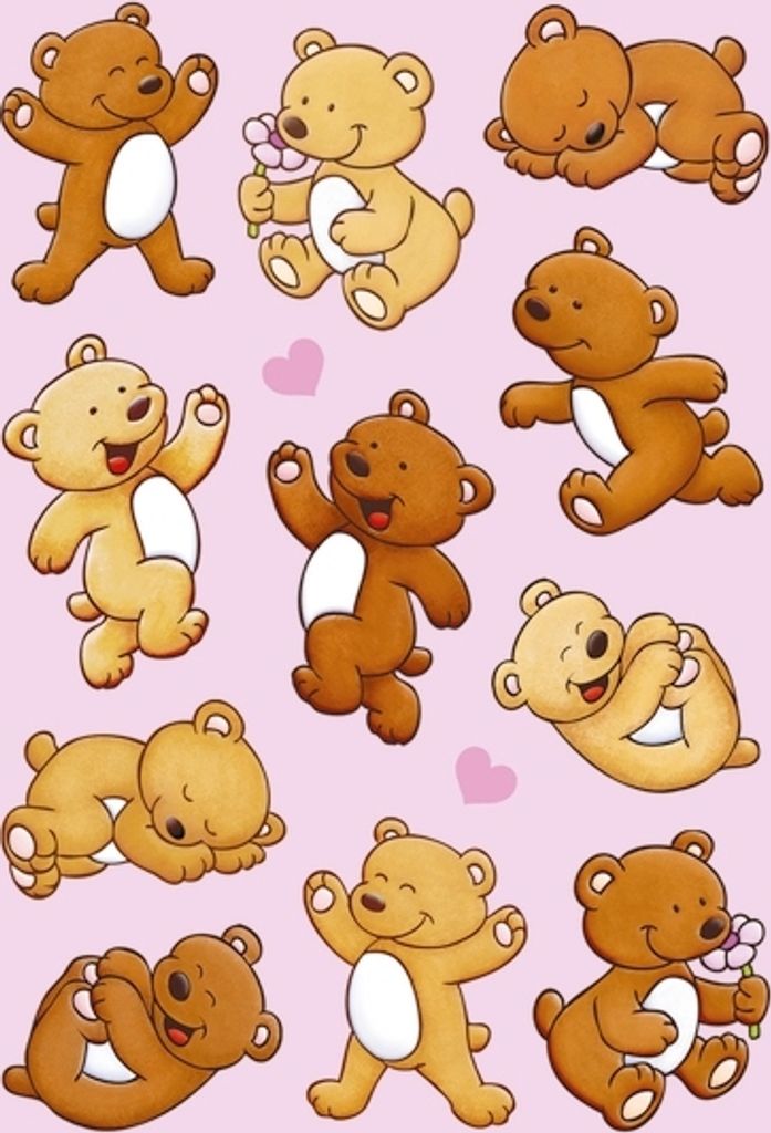 HERMA 6399 10x Sticker MAGIC Bärchen mit Herz, Sponge Produktbild 