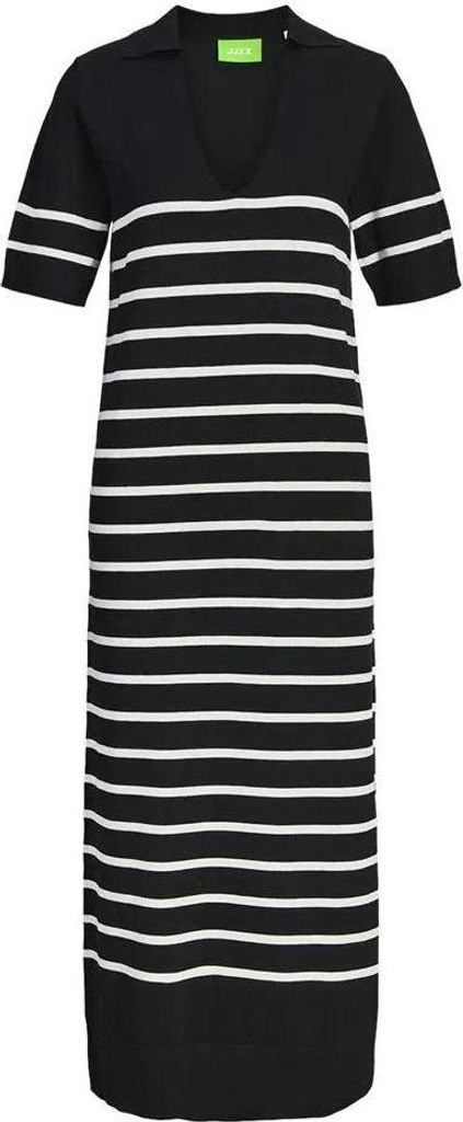 Jack & Jones Layla Comfy Jjxx Kurzarm Midi-kleid Schwarz S Damen Schwarz S