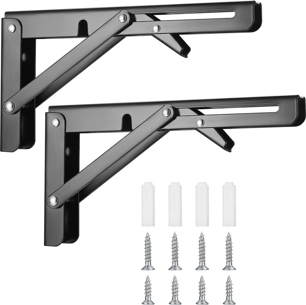Faltbare Schreibtisch-Console - Robust, Raumbewahrend - 1 Stück - Silber - Edelstahl