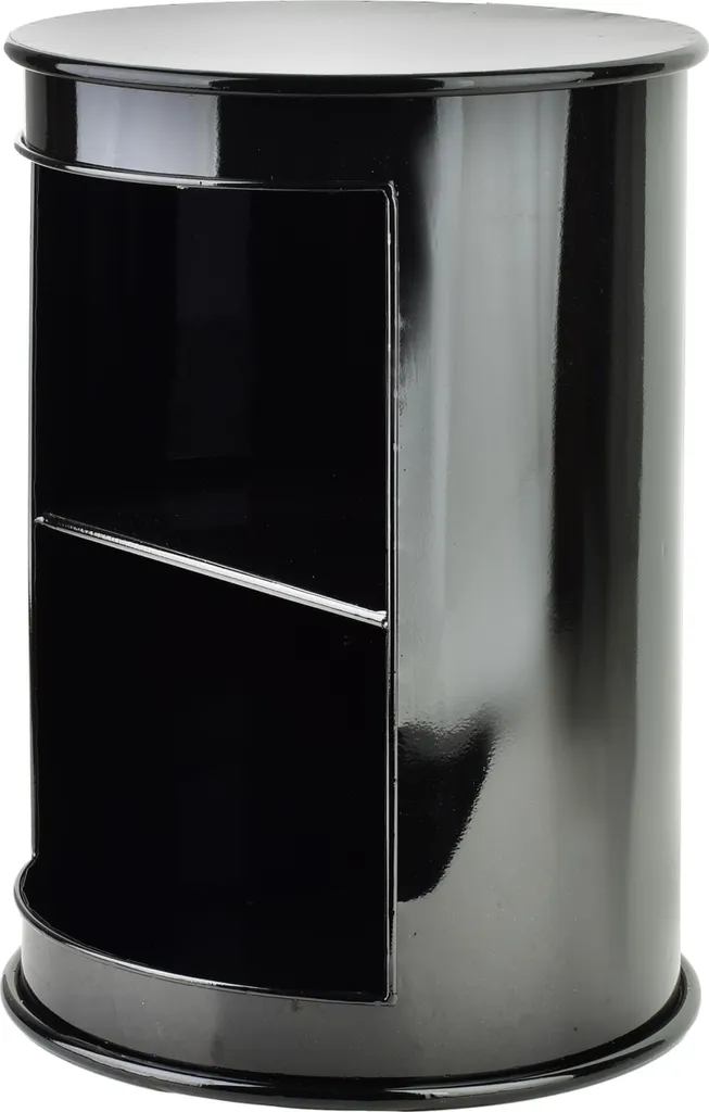 Bout de canapé rond en métal noir Roger ROGER hauteur 46 cm chic