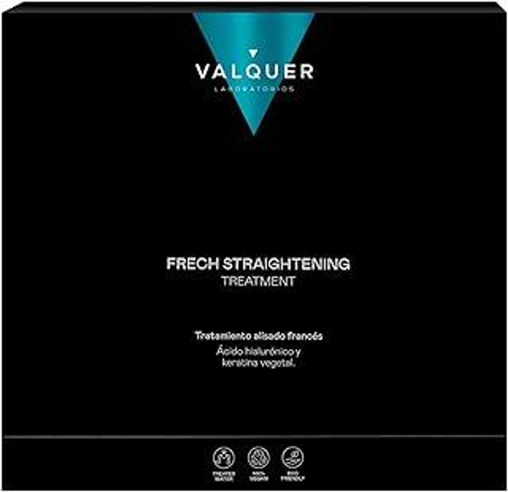 Valquer French Straightening, komplette Haarbehandlung. Glattes, hydratisiertes und krauses Haar. Mit Hyaluronsäure und pflanzlichem Keratin. Nat...