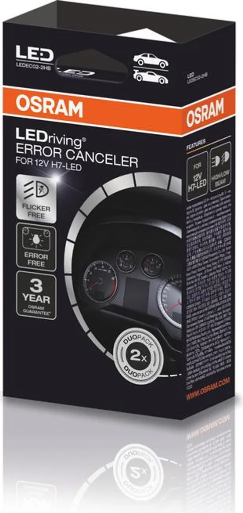 Solution CAN-Bus H7 Osram LEDriving pour éviter les erreurs de tableau