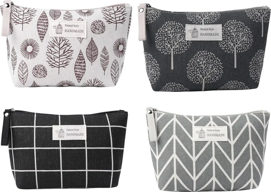 Set de pochettes maquillage en toile pour femme - Organisateur de voyage
