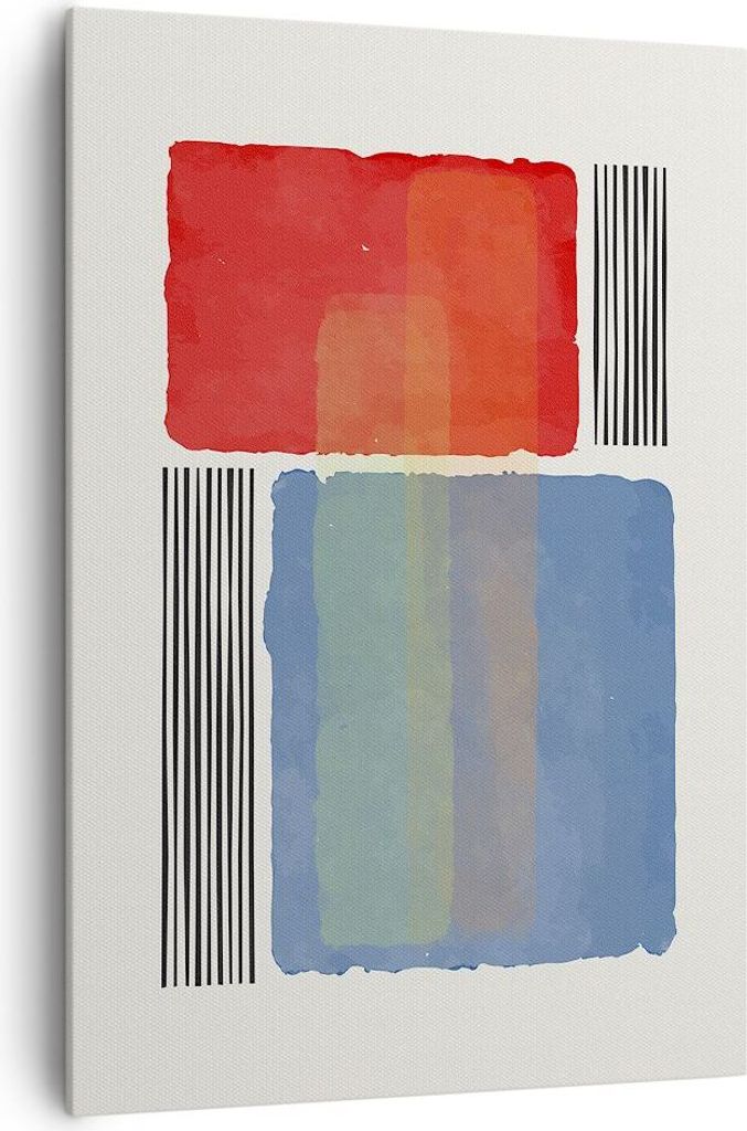 Bild auf Leinwand - Leinwandbild - Einteilig - Stück Geometrisch Rechtecke - 70x100cm - Wand Bild - Wanddeko - Wandbilder - Leinwanddruck - Wandde...