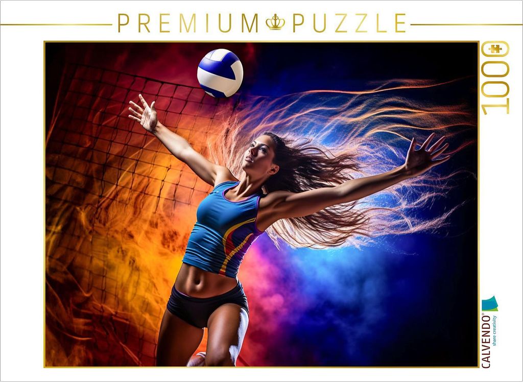 CALVENDO Puzzle Ein Motiv aus dem Kalender Volleyball und Motivation | 1000 Teile Lege-Größe 64x48cm Foto-Puzzle für glückliche Stunden