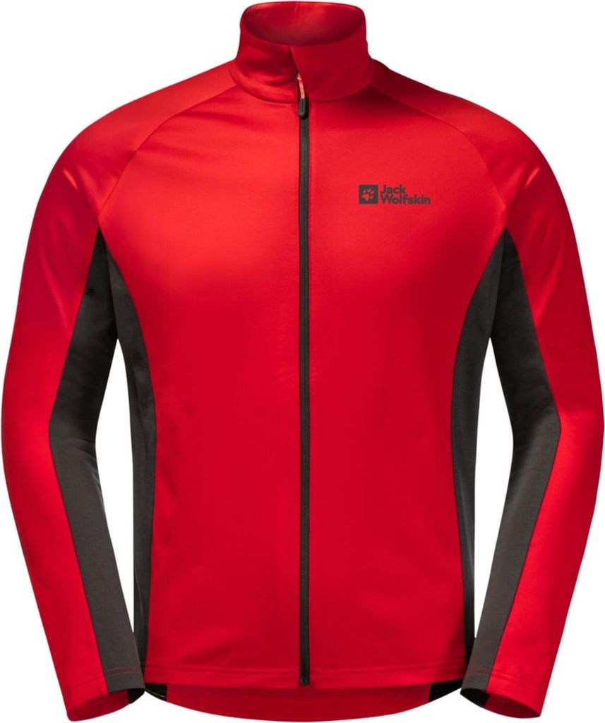 Jack Wolfskin Morobbia FZ M Adrenaline Red S Outdoor Hoodie