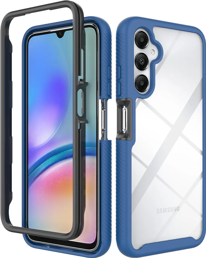 Custodia Samsung Galaxy A05s Navy Blue - Eleganza Antiurto Trasparente