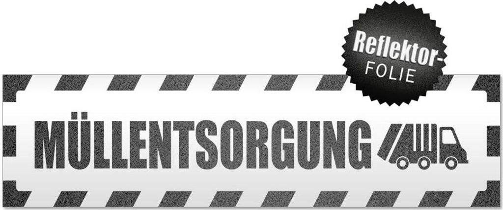 Müllentsorgung Müllwagen gestreift Magnetschild Schild magnetisch