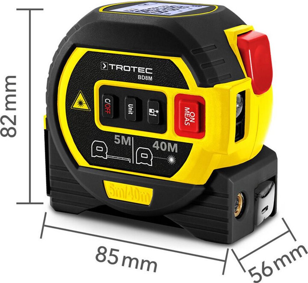 TROTEC Laser-Distanzmessgerät BD8M | 0,05 m bis 40 m Produktbild 2
