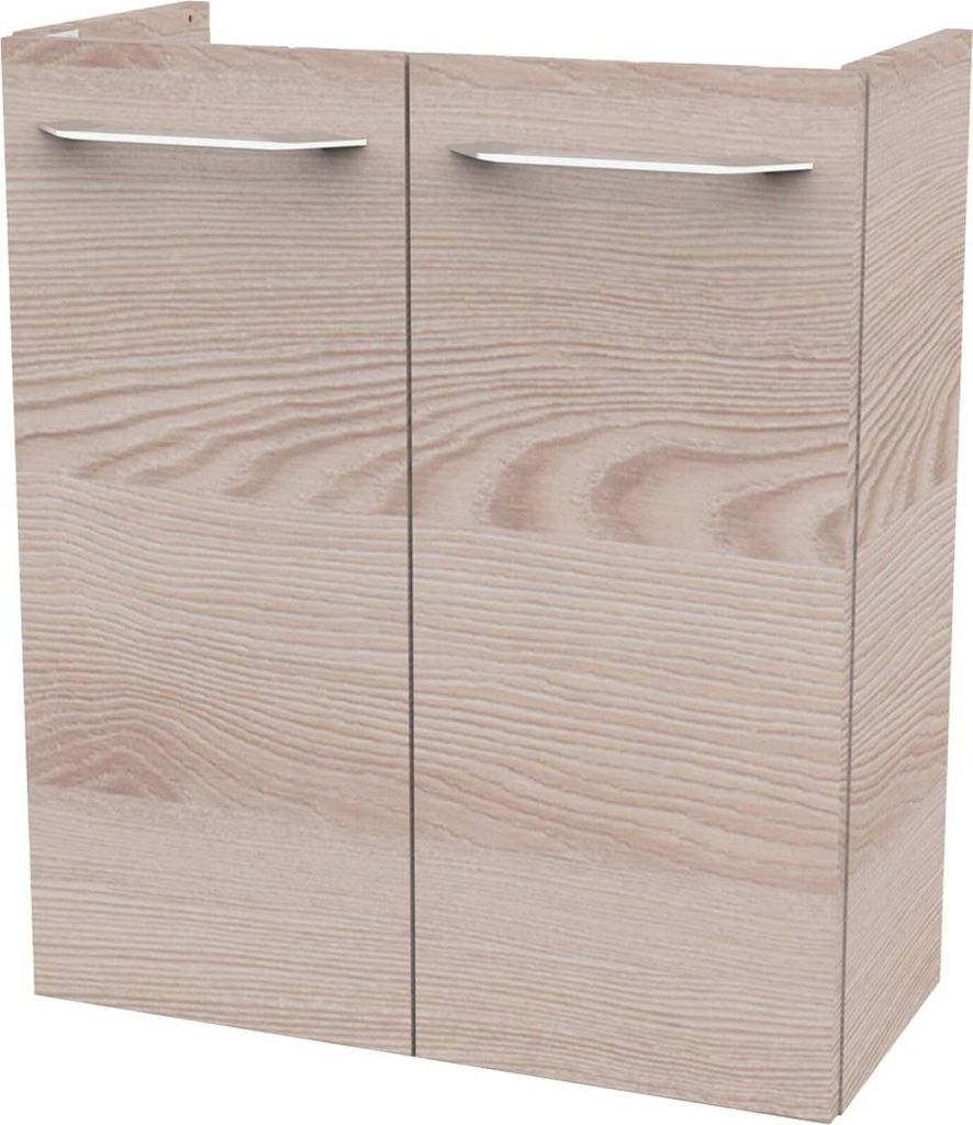 Fackelmann B.CLEVER Waschbeckenunterschrank schmal Unterschrank für Waschtisch im Gäste-WC (52 cm x 60 cm x 24 cm) 2 Türen SBC Badezimmerschrank...