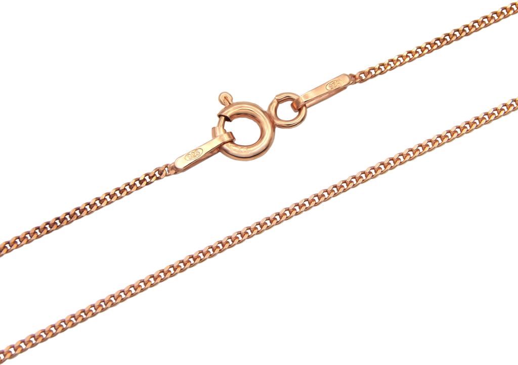 Panzerkette 925 Sterling Silber rose vergoldet 1,0mm breit Produktbild 