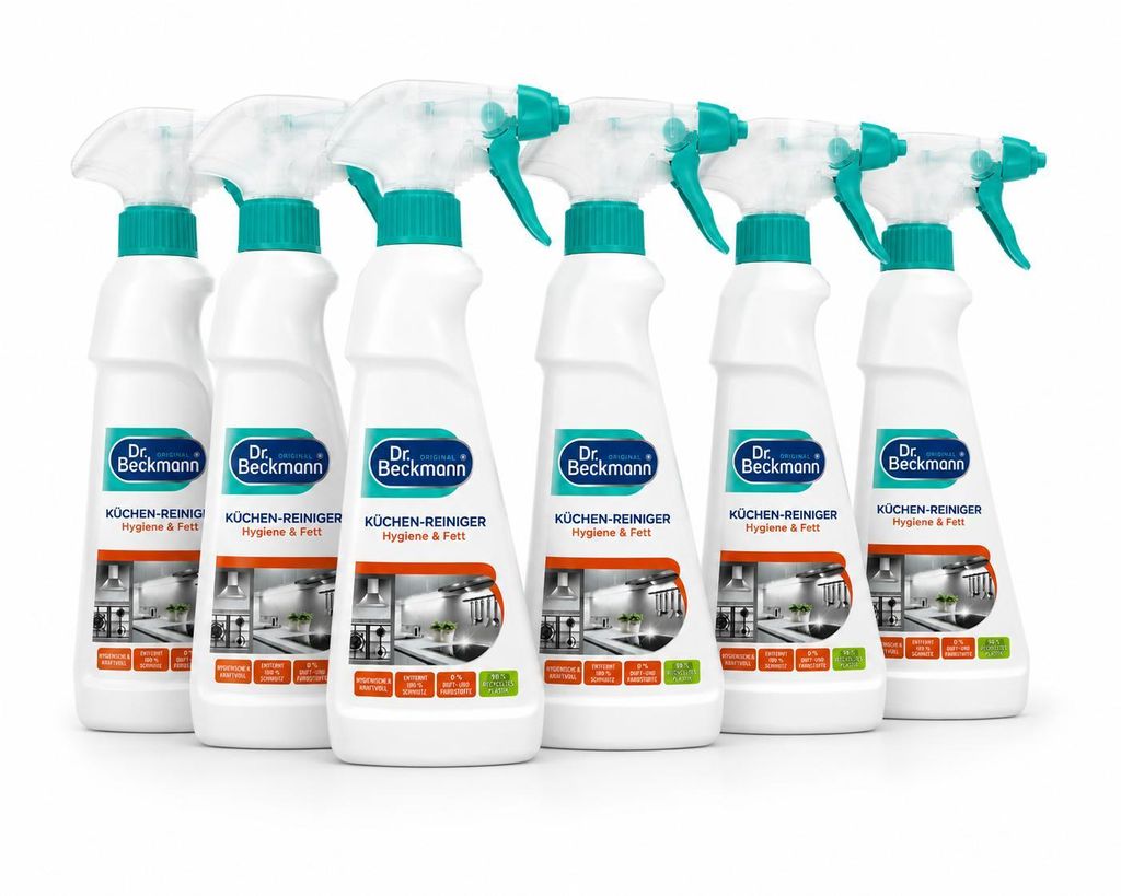 Dr. Beckmann Küchenreiniger 500 ml - Fettlöser für die Küche - 6 Stück