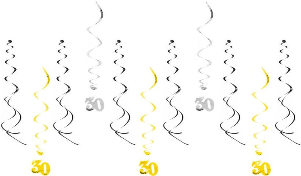 Oblique Unique 30. Geburtstag Wirbel Spiral Deckenhänger Produktbild 