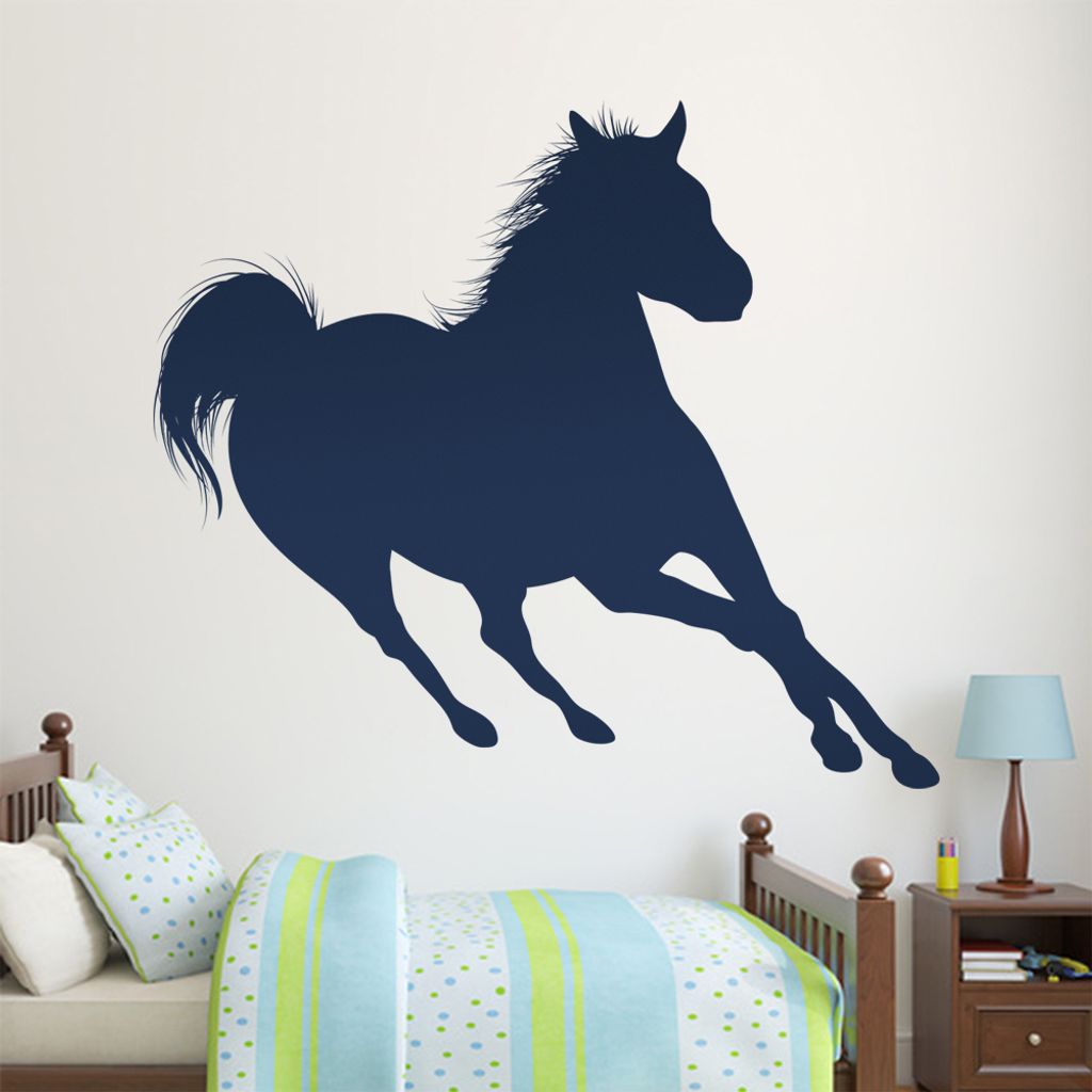 KIWISTAR Pferd Silhouette laufend Wandtattoo in 6 Größen - Wandaufkleber Wall Sticker - Dekoration, Küche, Wohnzimmer, Schlafzimmer, Badezimmer