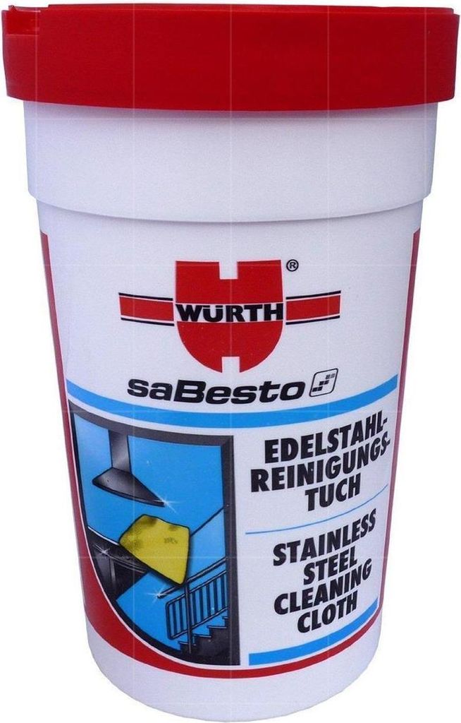 Würth 089312130 Edelstahl-Pflegetuch (30 Tücher) Produktbild 