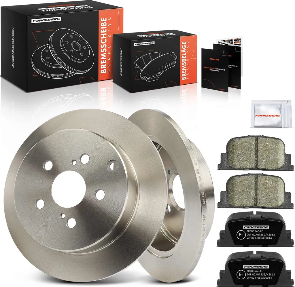 Frankberg Kit de Freinage Arrière pour Toyota Prius W2 1.5L 2004-2009