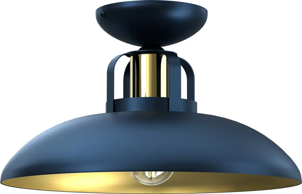 Plafoniera Milagro FELIX Blu Oro 1x60W: Illuminazione Interni Moderna