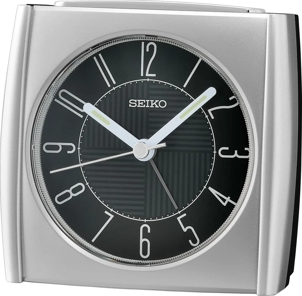Réveil de voyage Seiko QHE205S argenté compact idéal pour vos déplacements
